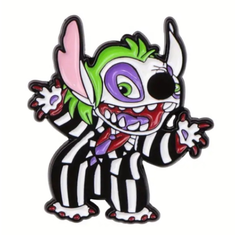Stitch Dressed up as Beetle Juice Collectible Pin